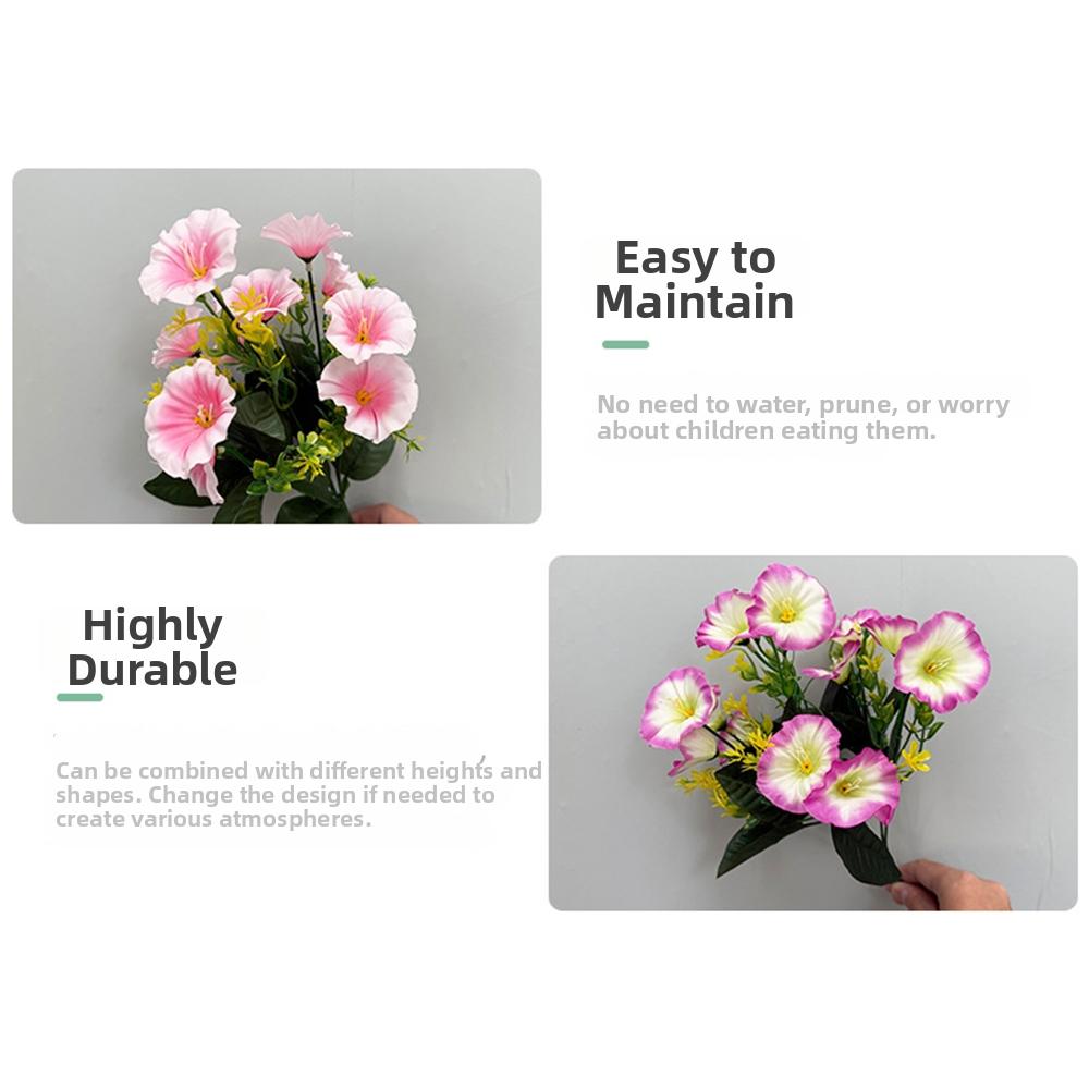 Handmade Craft Artificial Flowers Trumpet Flower Festival Party Supplies Artificial Morning Glory Floral DIY Bridal Bouquet