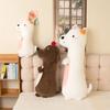Dachshund Plush Long Pillow Brown White Dog Body Pillow Animal Cartoon Body Hugging Pillow Long Pillows Stuffed Home Decor