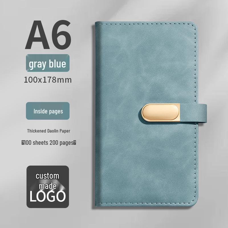 Custom Business Notebook with Metal Buckle and Pen Holder - Personalizable Logo Souvenir