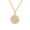 Jewelry Stainless Steel Button Chain Bead Chain Sand Round Brand Palm Tree Gold Necklace Female 1754