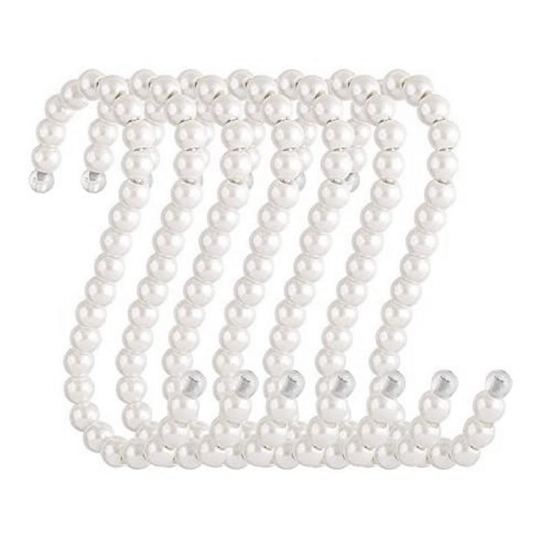 1/2/3Pcs/Lot White Pearl Beads Hanging S Hooks Non-Slip Ornament Hook S Shaped Creativity S Hooks For Closets Clothing Shop