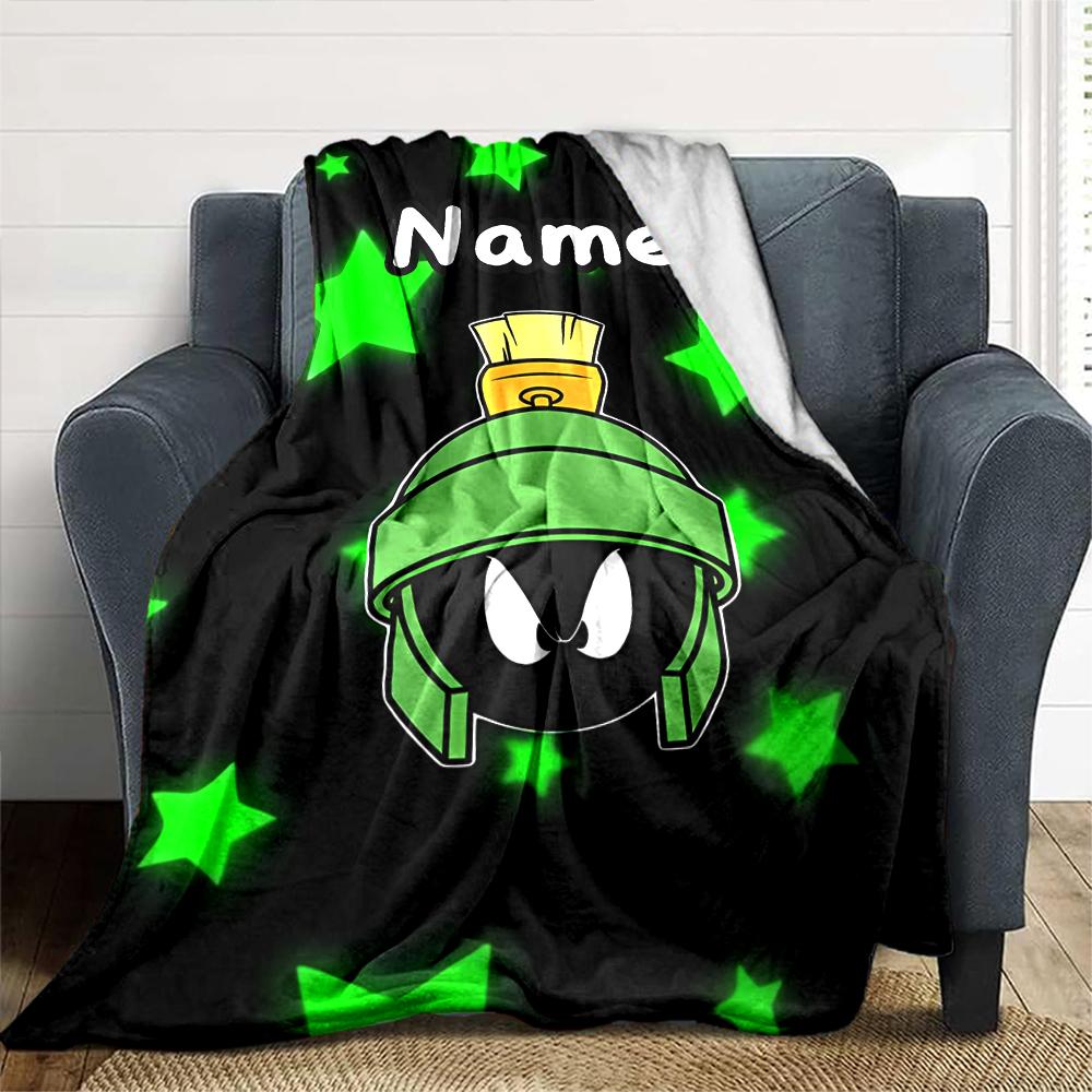 Customiz Name Personality Marvin the Martian Blanket Soft &Warm Sofa Office Bed Travel Lunch Break Blanket, Gift Suitable All Seasons