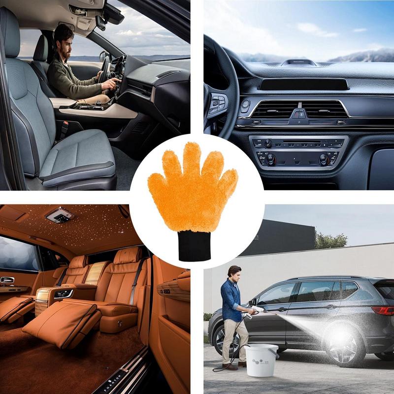 Car Washing Mitts Highly Absorbent No Scratch Wash Mitts For Detailing Ergonomic Soft Automotive Polish Accessories Washing