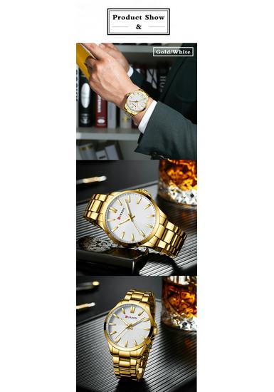 CURREN 8322 Men's Waterproof Large Dial Casual Fashion Watch