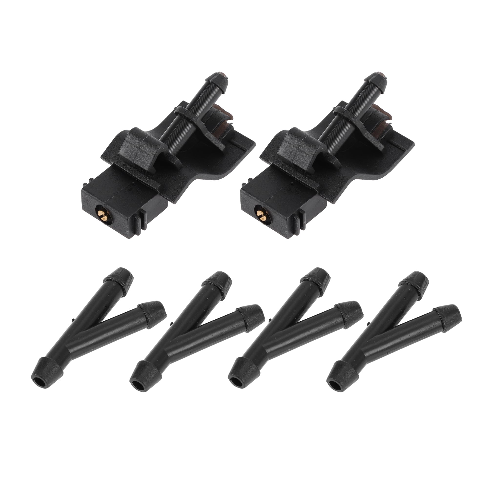 

HOPESPANNER TOYOTA Compatible with 07-13 Black Front Window Nozzle 8538112300 Windshield Washer Nozzle Set