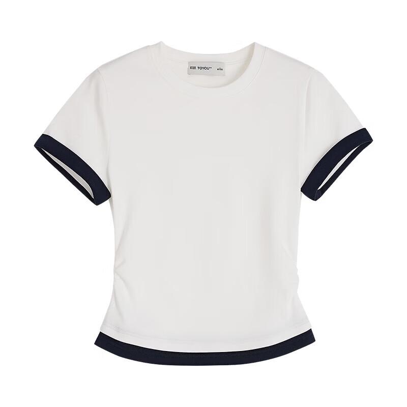 Women's Color Block Slim Fit Short Sleeve T-Shirt