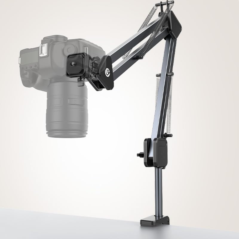 Ulanzi TH04 Camera Stand for Overhead 2kg Weight 910mm Extension All Metal with Uka Quick Handheld Microphone Webcam Suitable for Live Product Web and