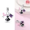 Clock Charm Bead Components Copper Metal Tailor Sewing Machine Telephone Alarm Pendant Bead Components Compatible With Authentic Original Bracelets