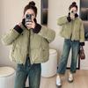 European And American Cotton Clothes Women'S Winter Thickened Stand-Up Collar Loose Short High-Waisted Bread Clothes Cotton-Padded Jacket
