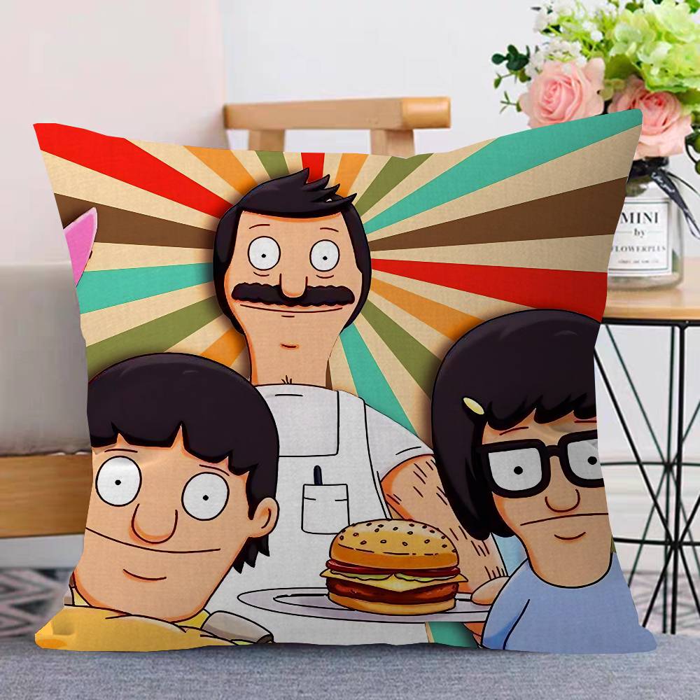Bobs-Burgers Anmie Cushion Cover Inches Farmhouse Decor Home Throw Pillow Covers For Couch Decorations