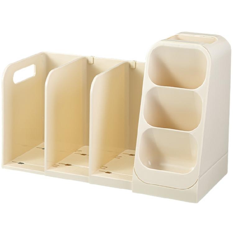 Modern Expandable Pen Organizer Compact Design Desktop Bookends For Students Professionals
