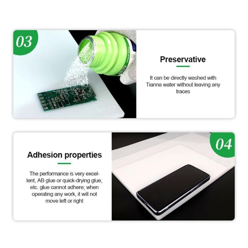 Insulation Silicone Soldering Mat Repair Mat, Heat Resistant Silicone Work Mats 500℃ for Soldering, Phone Repair