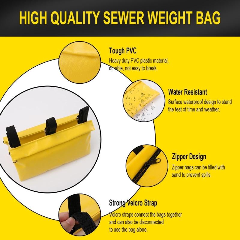 Heavy Duty Motorhomes Waste Disposal Stabilizer Bag With Adjustable Weights for Secure Drainage Management Prevent Leaks