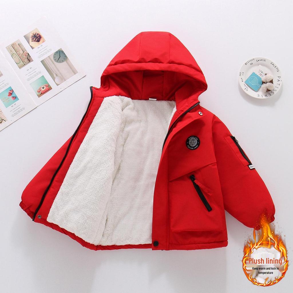 2026 Gevoerde Fleece Jas voor Jongens voor Herfst/Winter - Middel/Grote Maten, Dikke Warme Parka voor Bergbeklimmen