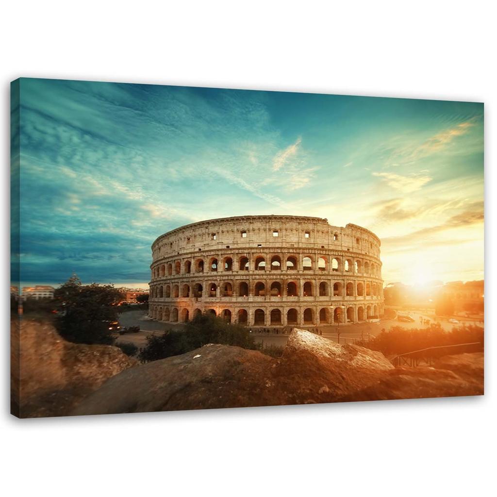 Canvas Print, Roman Colosseum White
