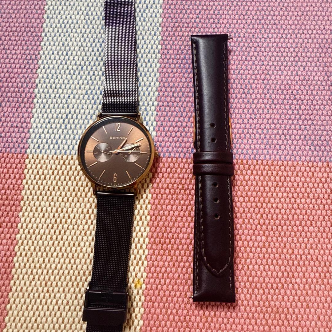 Used BERING Dark Purple Analog Watch