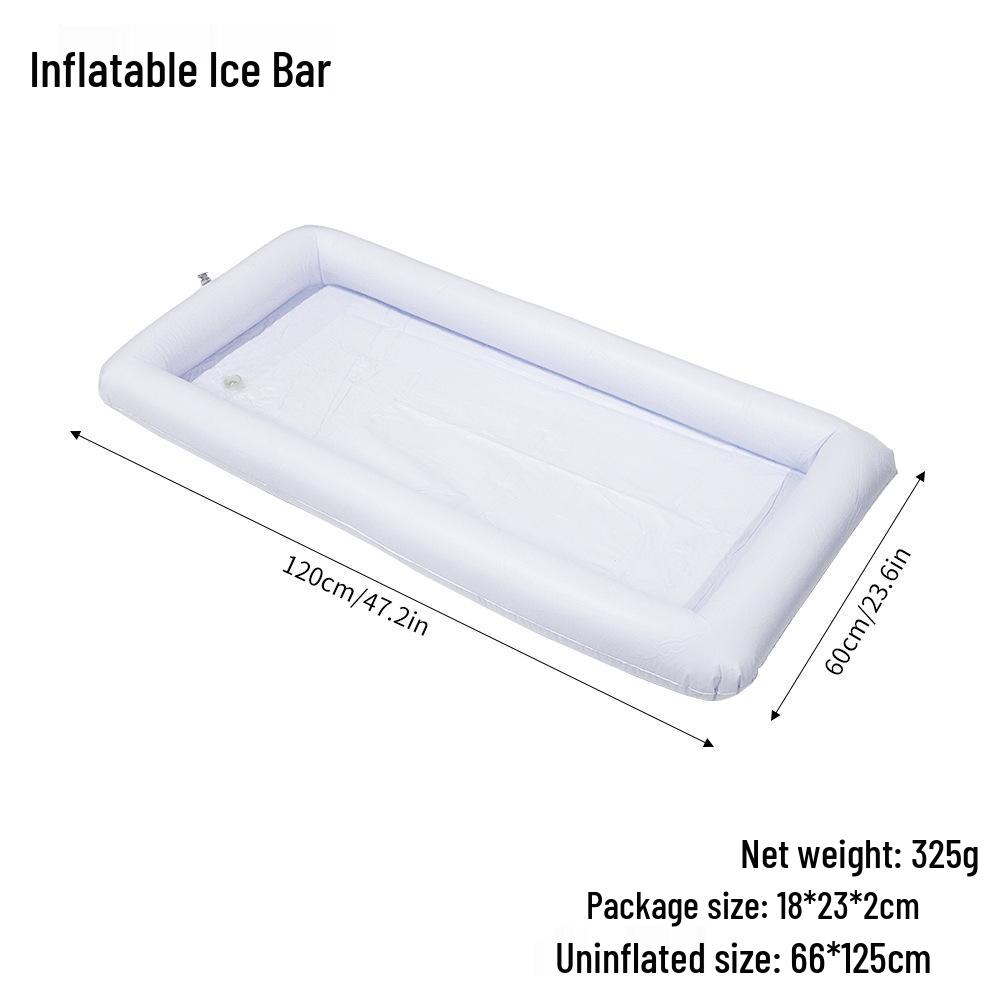 

Надувной ПВХ поднос для льда для вечеринок у бассейна и напитков на открытом воздухе 125*66 CM белый