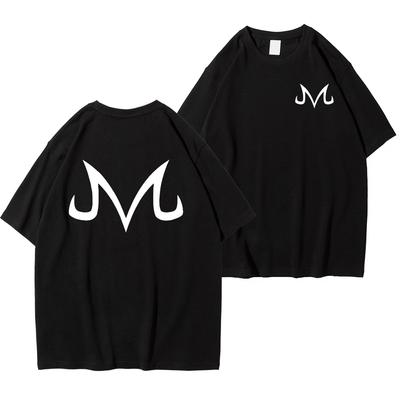 Japan Anime LOGO M Muster Mode Bedruckte T-Shirts Herren Locker Übergröße Kurzarm O-Ausschnitt Atmungsaktive Baumwoll-Tees Sommer T-Shirt