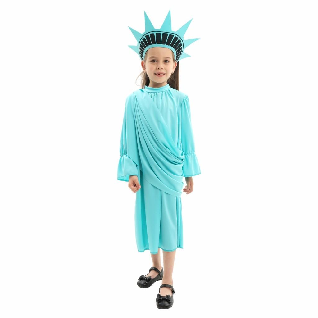 Halloween Statue Of Libertykids Cosplay Costume With Torch Design For Theatrical Shows