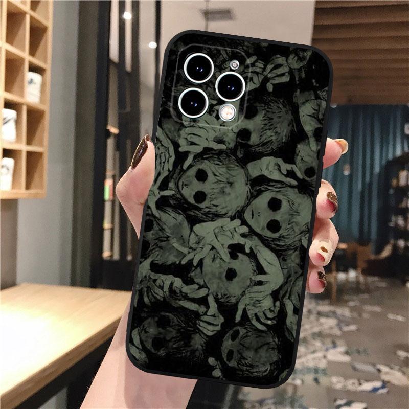 

Чехол для телефона Carcasa Funda Для iPhone 17 Pro Max Air 16 15 14 13 Pro Max 15 16 Pro 15Plus Ужасы Аниме Девушка Чехол iphone 16ProMax