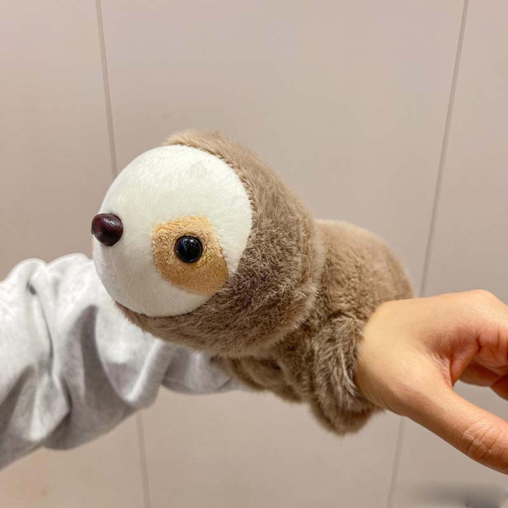 Simulation Sloth Slap Bracelet Wrist Style Plush Doll Slap Bracelet  Children серый