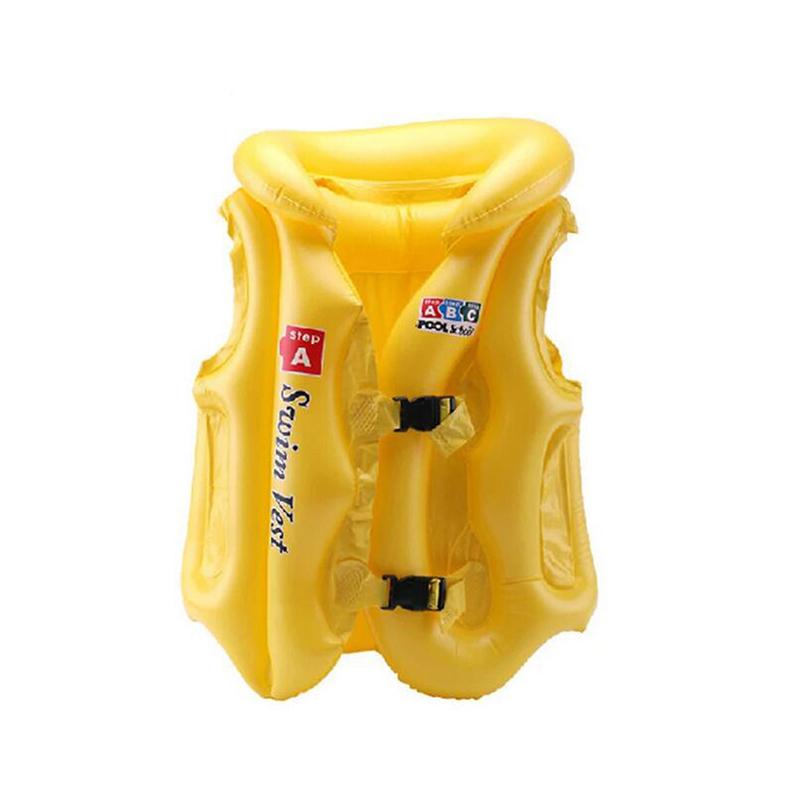 

Childs Inflatable Life Vest Floatage Swimsuit Baby Pools Swimming Water Float Kids Coat Sleeveles Swimming Equipment S жовтий