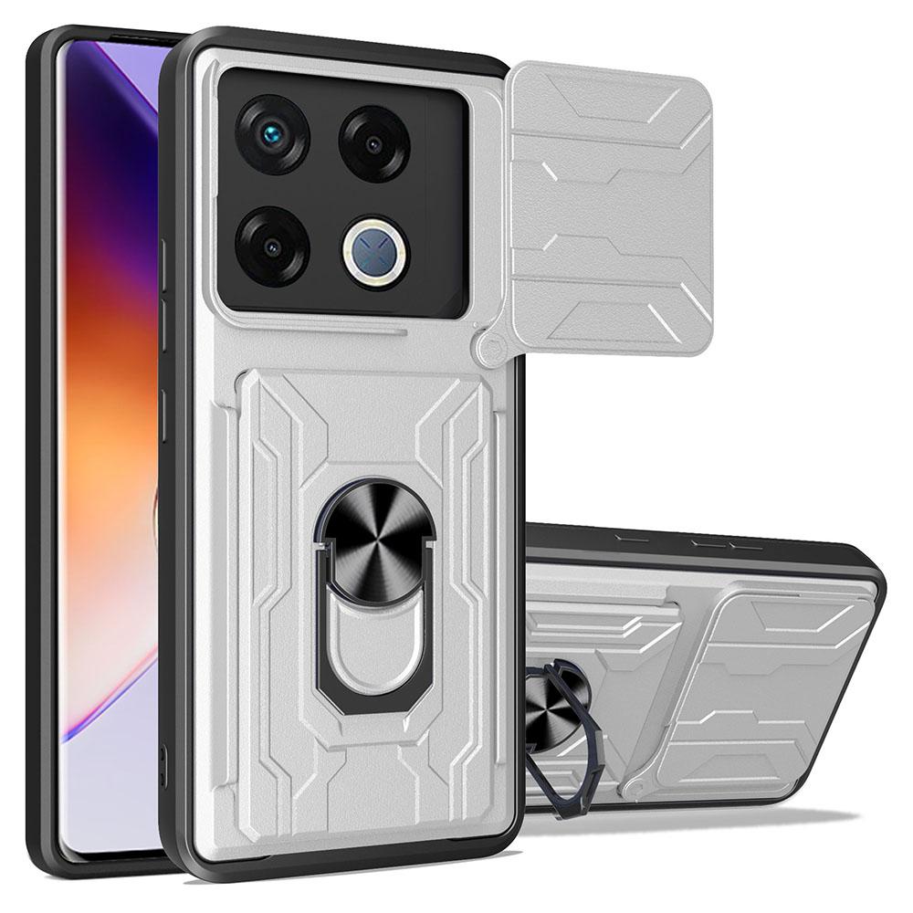 For Infinix GT 20 Pro 5G Case PC+TPU Kickstand Phone Back Cover with Camera Slider