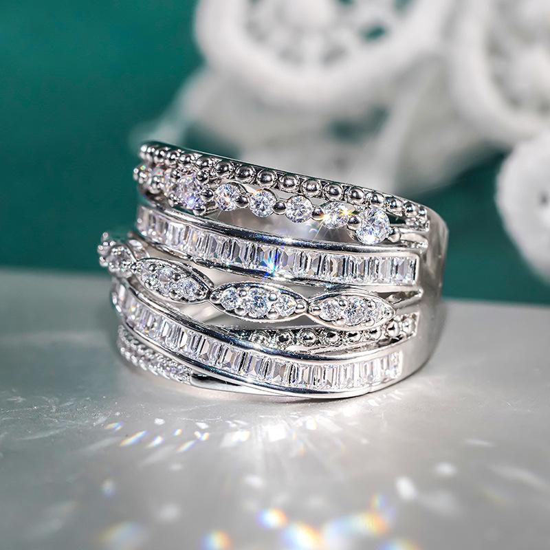 Horse'S Eye Geometric Design Ring Sparkling Ring, Personalized Wedding Dress Accessories