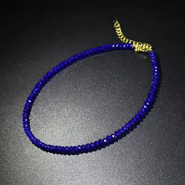 Trendy Multicolor Faceted Glass Bead Necklace