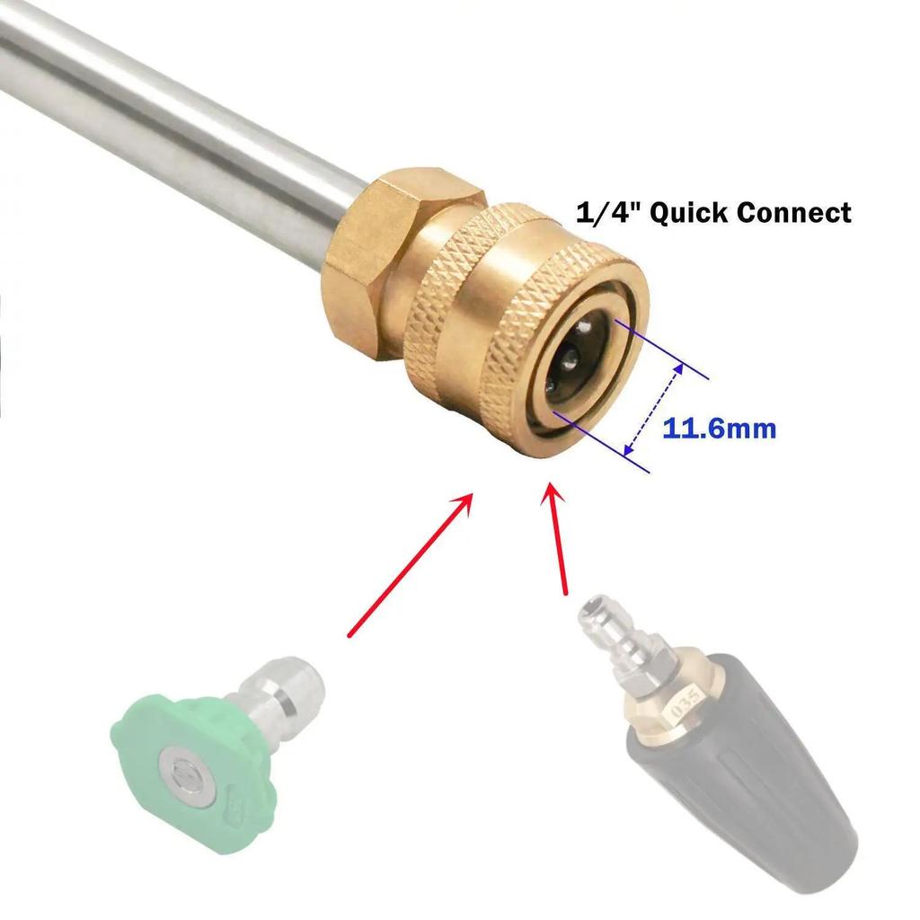 1/4" Quick Connect High-Pressure Washer Adapter for Spray Gun/Wand