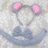 Little-Mouse Costume Accessories Set Mouse Ears Headband,Bowtie,Gloves Tail,Tutu