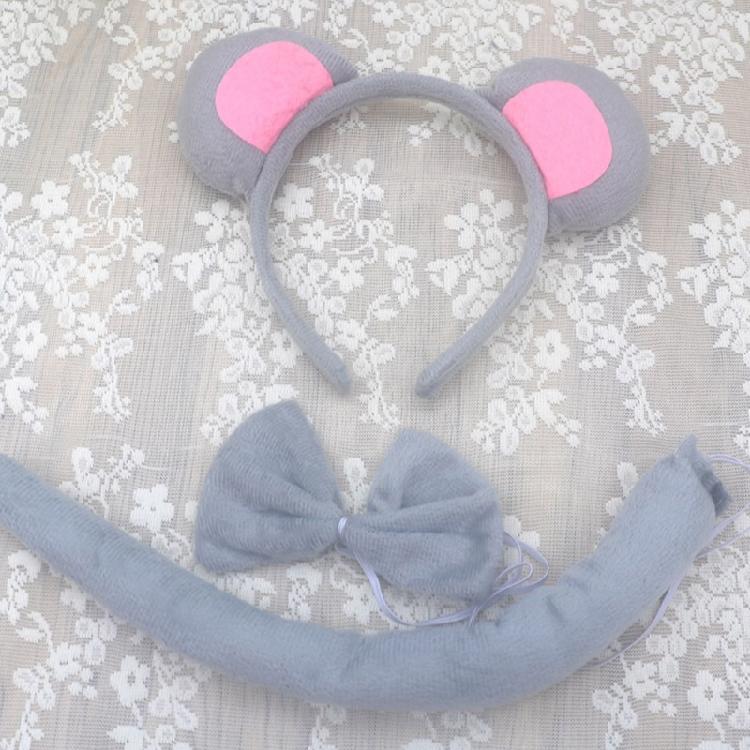 Little-Mouse Costume Accessories Set Mouse Ears Headband,Bowtie,Gloves Tail,Tutu