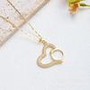 Full Diamond Love Necklace Female Simple Design Versatile Zircon Heart Ring Pendant Clavicle Chain