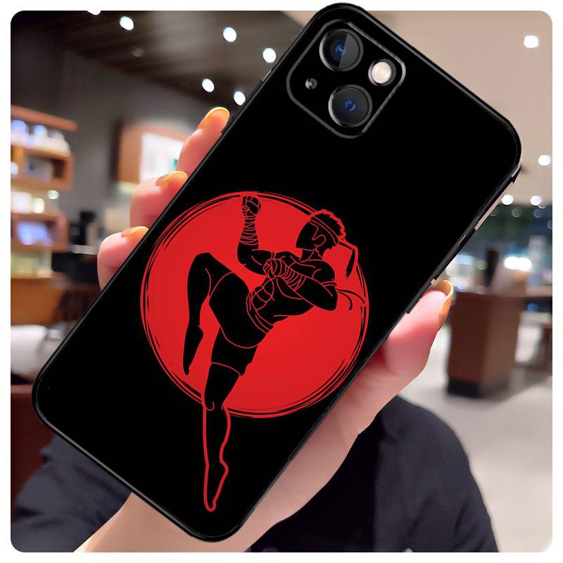 Muay Thai Martial Art Case For iPhone 15 Pro Max 14 13 12 11 16 17 Pro Max Mini 15 16 Plus 16e 17 Air Phone Cover