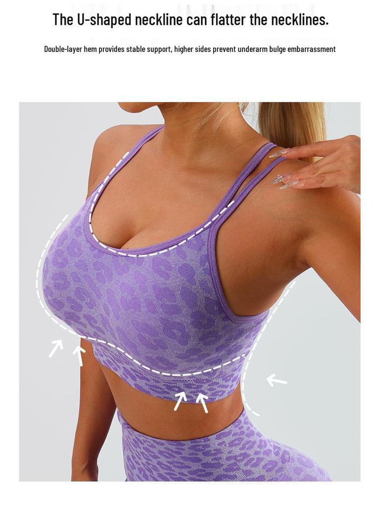 TK High Waist Seamless Yoga Set: Stretchy Three-Quarter Shorts & Sexy Bra with Chest Pads for Women