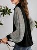 2026 European & American Fashion: Women's Chiffon Velvet Slimming Style Top for Spring/Autumn