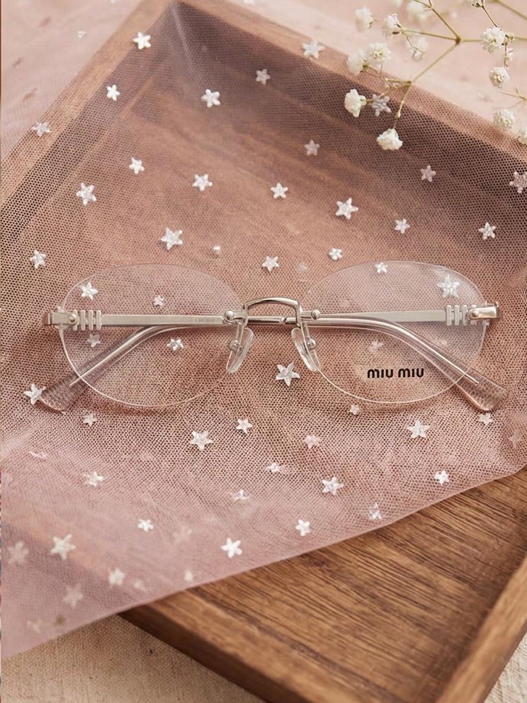 Miu Miu MU53WV Rimless Eyeglasses - Clear Optical Frames for Women