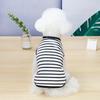 Dog Vest Stripe Design Two-legged Dog Cloth Sleeveless Soft Vest for Pet