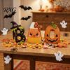 Halloween Desk Ornaments Wooden BOO Decoration for Tiered Trays, Creative Vintage Style Decor Solid Wood Tabletop Centerpieces Party Boo Sign