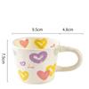 Creative Hand Pinched Ceramic Coffee Cups and Saucers Cute Hand-painted Floral Blueberry Love Mugs Home Afternoon Tea Drinkware