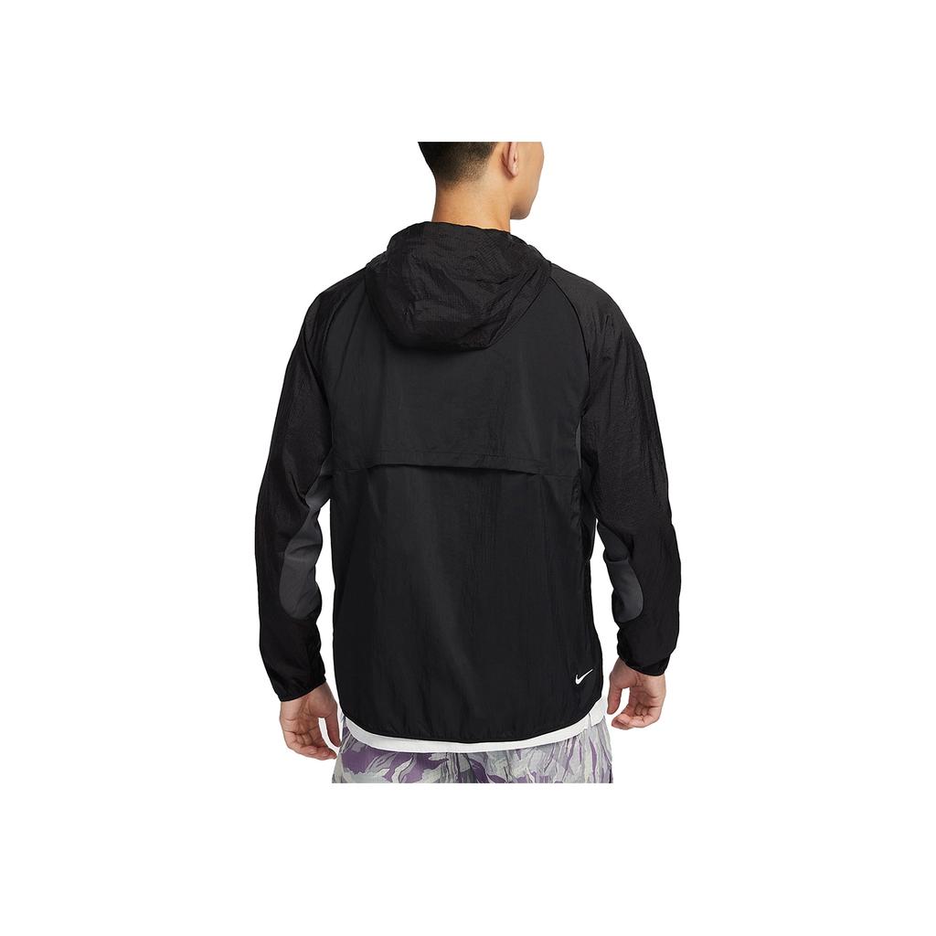 Nike Trail Aireez Solid Color Hooded Zip-Up Breathable Casual Long Sleeve Jacket Men Jackets Black FN4003-010
