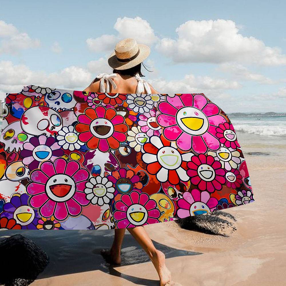 Art T-Takashi Microfiber Blanket Quick Drying Beach Towels Oversized Printing Super Absorbent Pool Towel Blanket