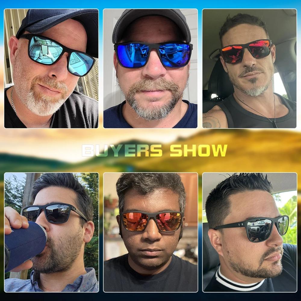 CRIXALIS 3 PCS Fashion Square Polarized Sunglasses Men Women Retro Outdoor Sports Fishing Sun Glasses Male Goggle Shades UV400