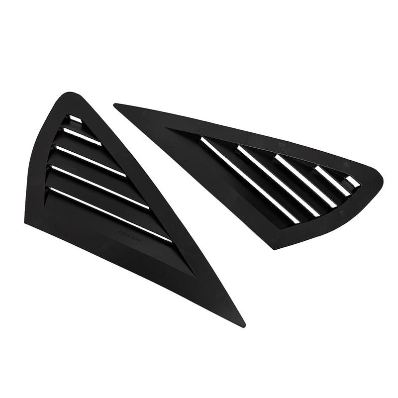 For Ford Focus Sedan 2005-2008 Car Rear Louver Window Side Shutter Cover Trim Sticker Vent Scoop ABS Carbon Fiber Accessories