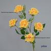 6-Head Angled Rose Artificial Flowers for Wedding Hall, Garden, and Landscape Styling