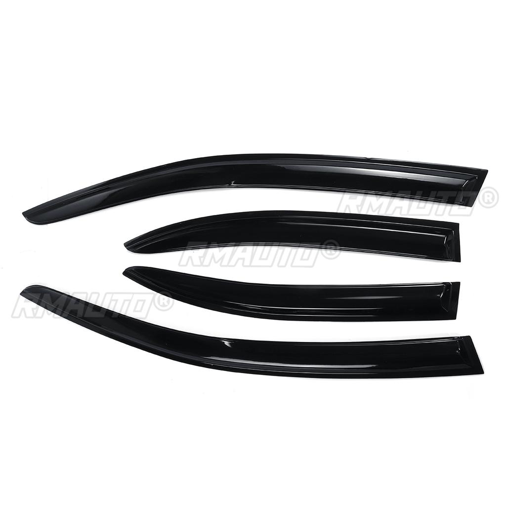 NEW 4 Pcs Black Car Side Window Visor Guard Vent Cover Trim Awnings Shelters Protection Guard for Mitsubishi Lancer 2008-2017