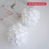 White Glitter Petal Foam Christmas Ball Ornaments for Tree Decorations