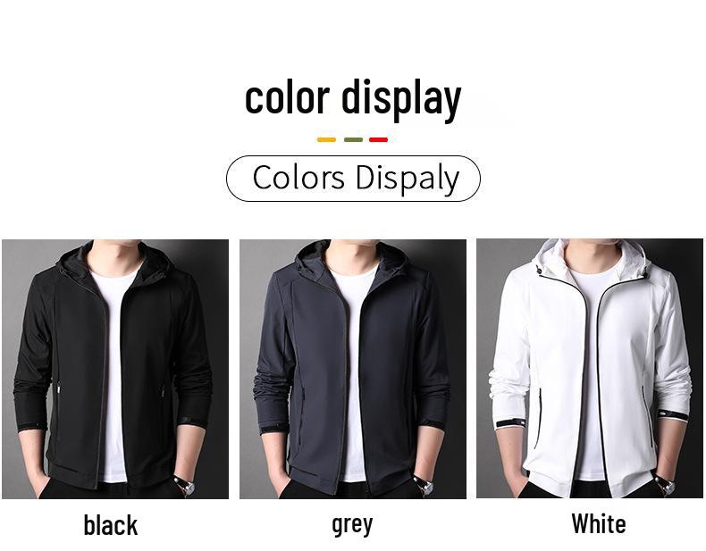 2025 Autumn/Winter Men's Trendy Hooded Jacket: Casual Zipper Top for Middle-Aged Fashion