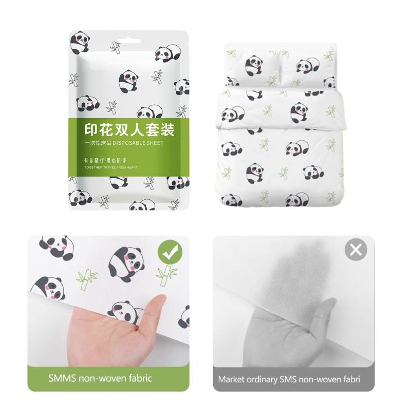 Hygienic Bedding Sheet, Duvet Cover, Pillowcase Set  Breathable, Dust Resistant for Hotels and Guesthouses
