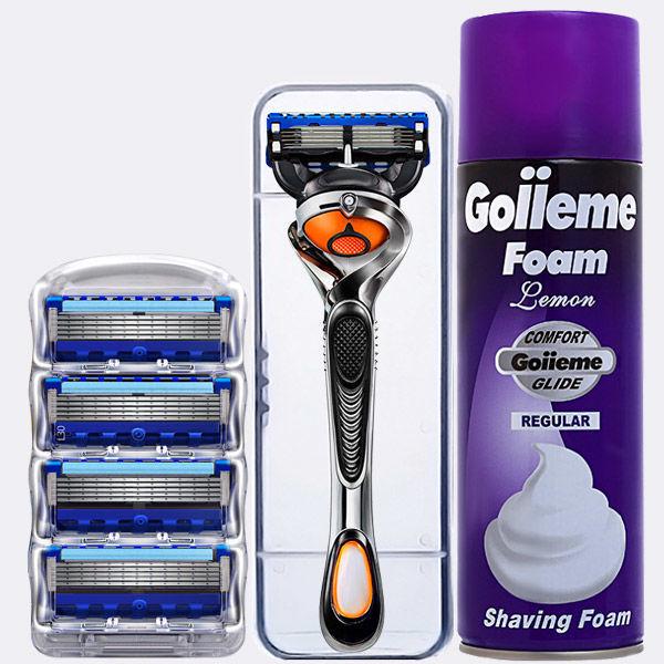 5-Blade Durable Manual Shaving Razor for Face